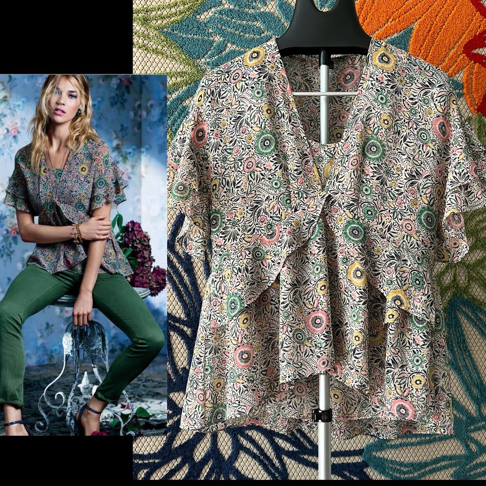 CAbi Poet Blouse #5344 - A Gorgeous Blouse with Gorgeous Color and Style - S